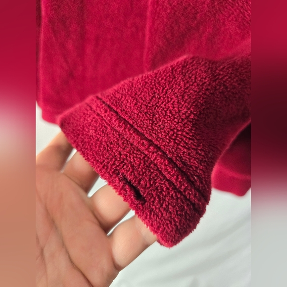 Coca-Cola red fleece unisex 3/4 zip sweater- Size Large- Flawed - Picture 6 of 6